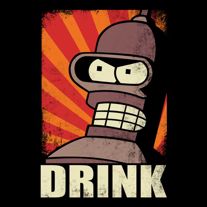 Firebeard's 'Drink!' Design Premium Polyester Tote Bag