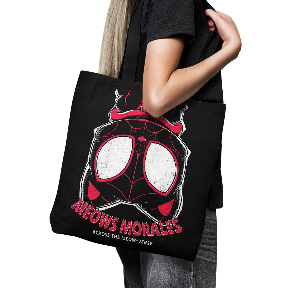 Stylish Meows Morales-themed Polyester Tote Bag for Everyday Use