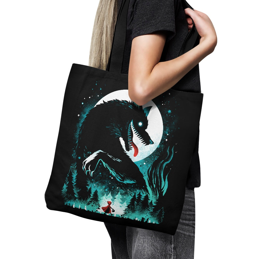 Charming Fairy Tale Wolf Design Tote Bag