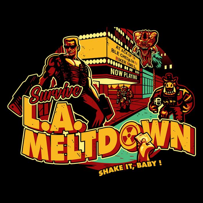 Los Angeles Meltdown - Stylish Tote Bag by DAObiwan