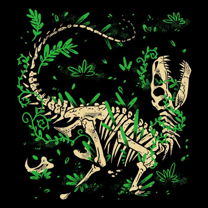 Stylish Tote Bag Featuring Raptor Fossils Artwork