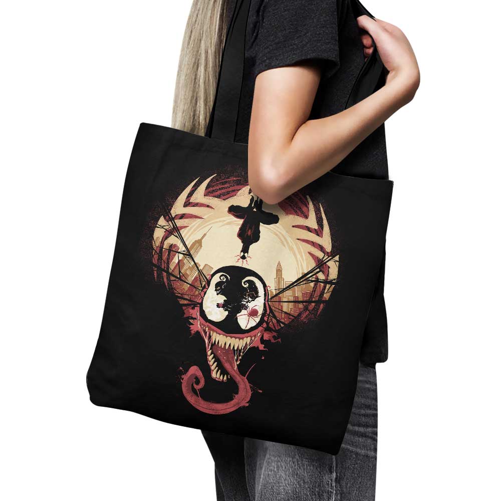 Spooky Spider Themed Tote Bag - A Nightmare Design by Harantula