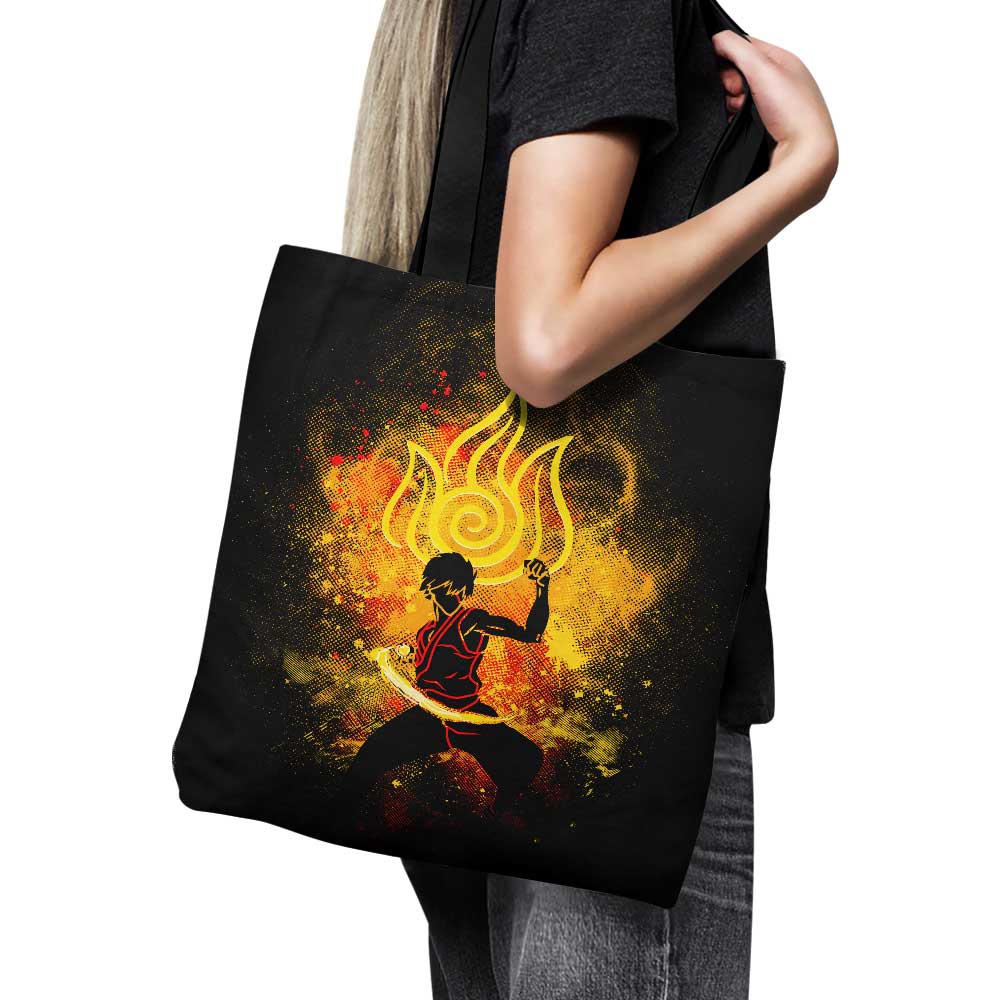 High - quality Fire Bender Art Printed Polyester Tote Bag