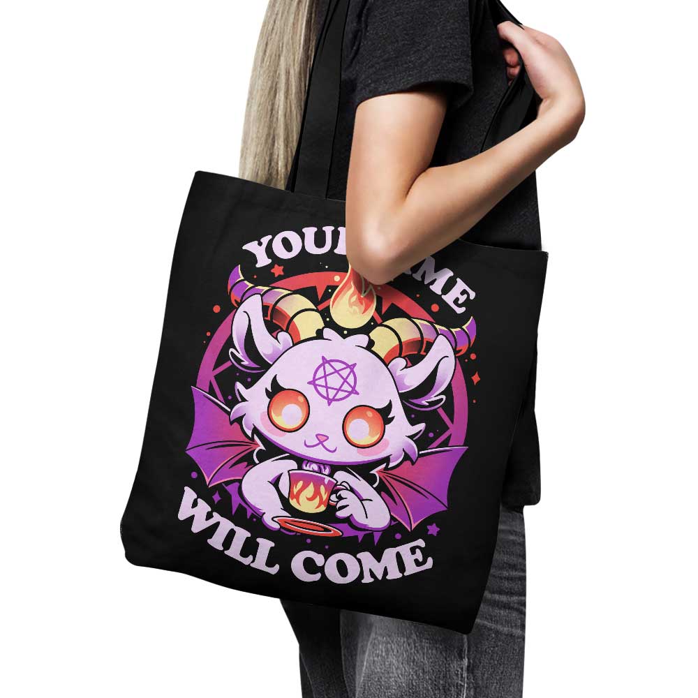 Stylish 'Teatime in Hell' Tote Bag from Snouleaf