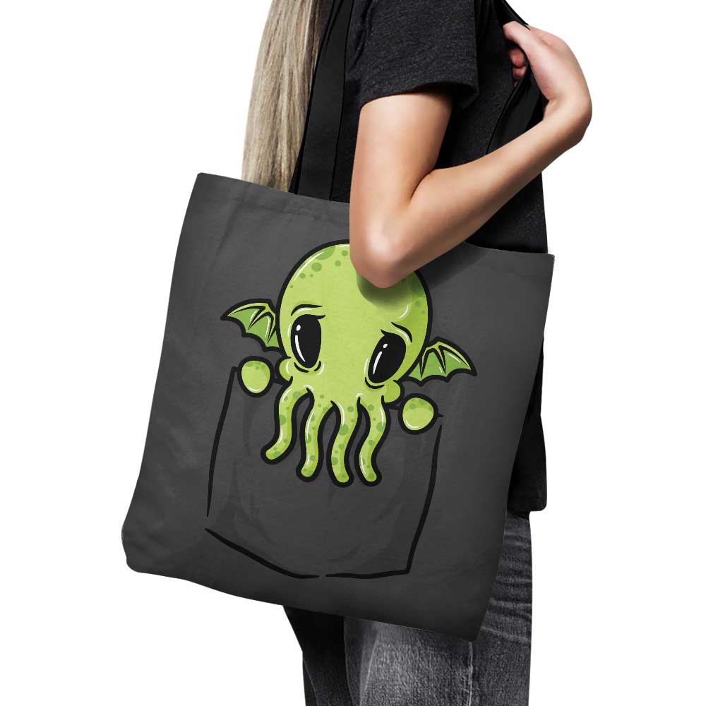 High - Quality Pocket Cthulhu Printed Tote Bag