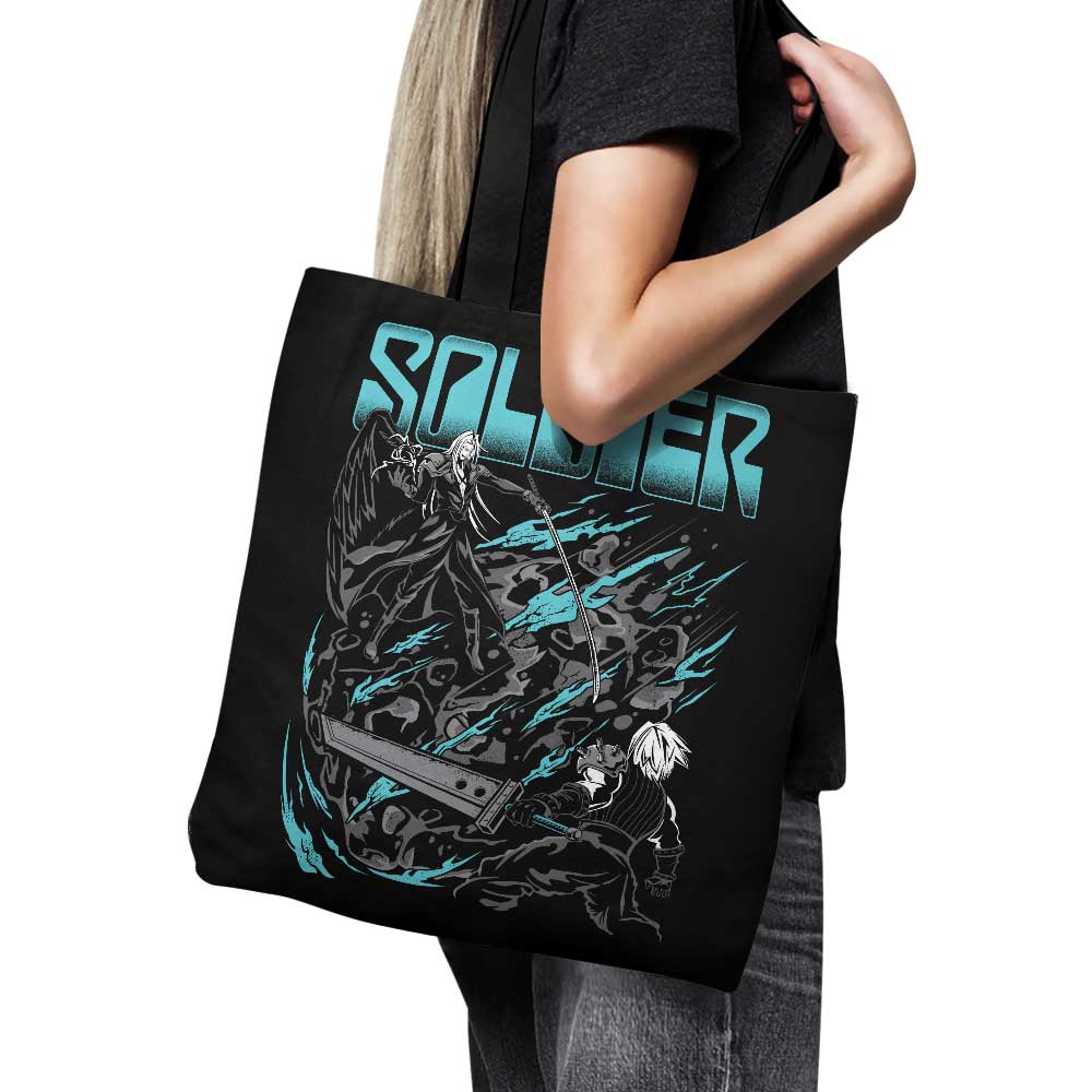 High - Quality 'Final Soldier' Polyester Poplin Tote Bag by Dracula Byte