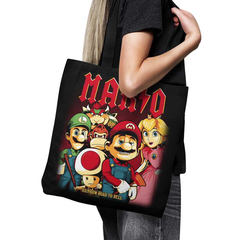 USA Hand - Sewn 'Rainbow to Hell' High - Quality Polyester Tote Bag