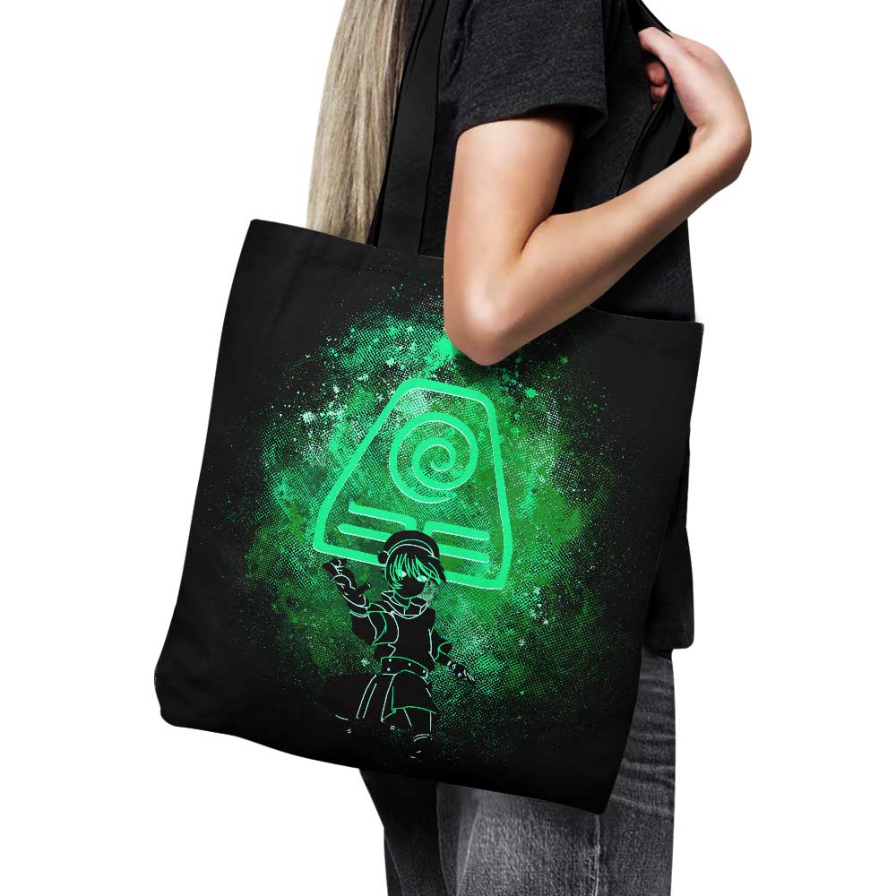 High - Quality USA - Made 'Earth Bender Art' Polyester Poplin Tote Bag