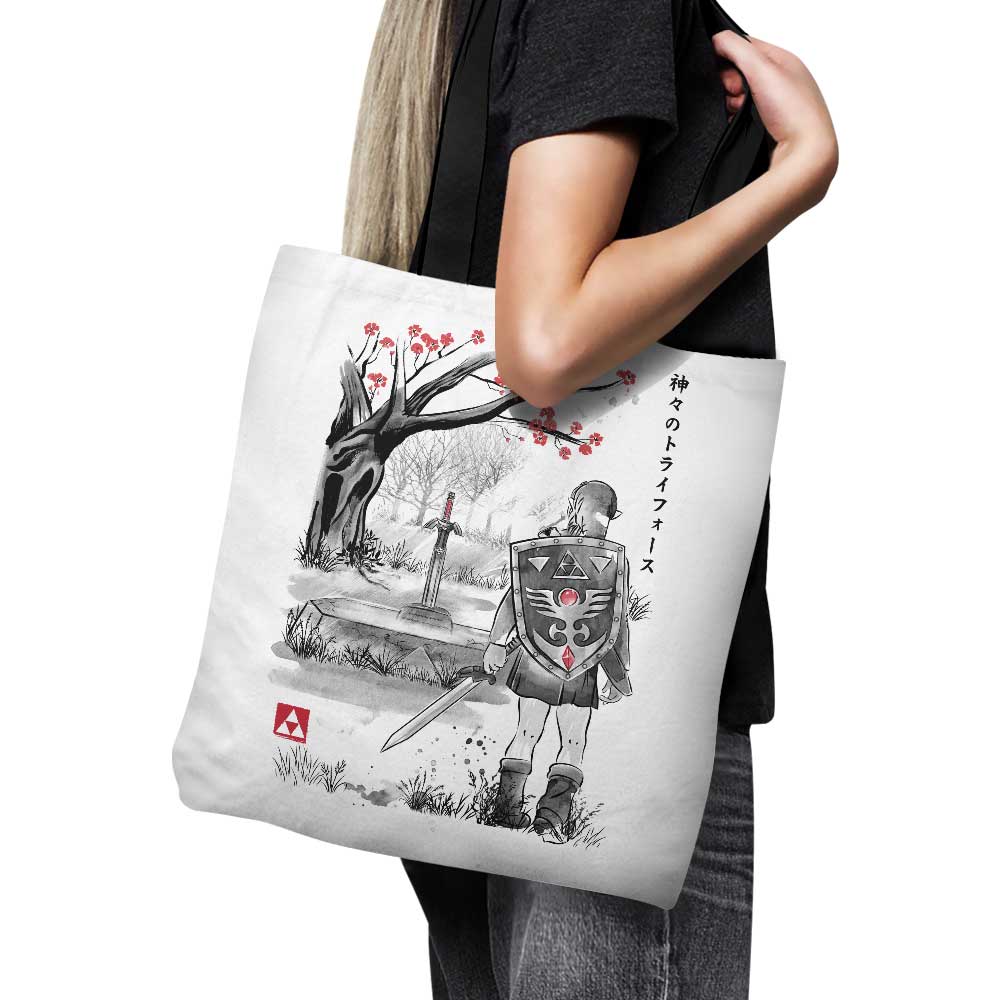 Stylish 'A Link to the Sumi-e' Tote Bag by Dr. Monekers
