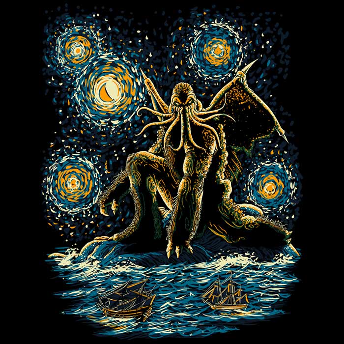 High - Quality 'Night of Cthulhu' Polyester Tote Bag