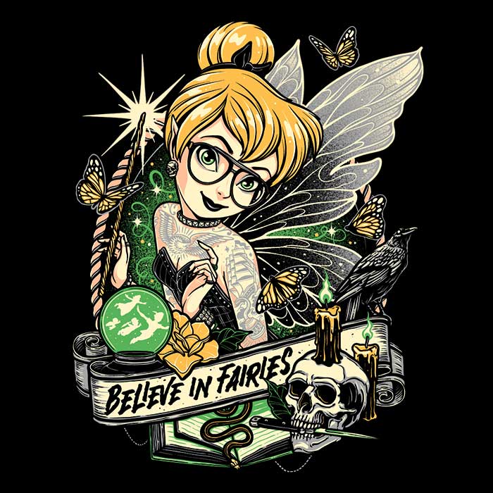 Momma Gorilla's Enchanting 'Believe in Fairies' Polyester Tote Bag