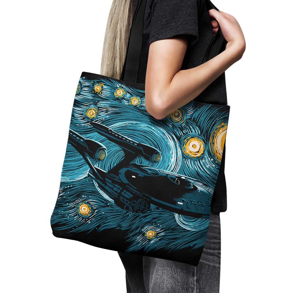 Starry Enterprise High - Quality Polyester Tote Bag by Ddjvigo
