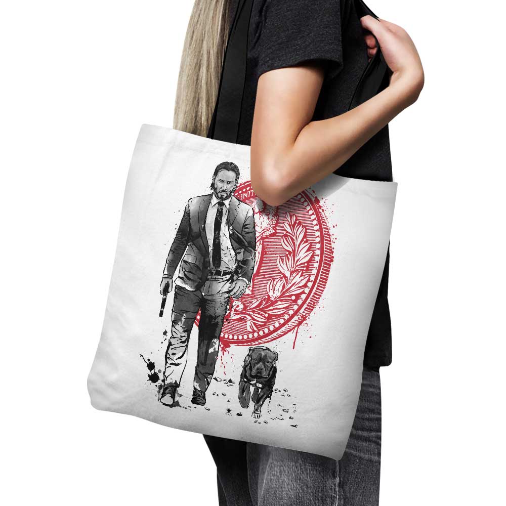 Themes of 'Lone Hitman and Cub' from Dr. Monekers Stylish Tote Bag