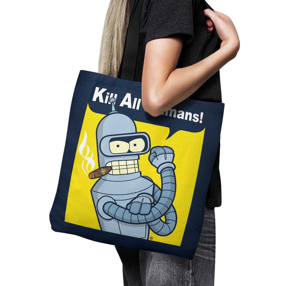 High - Quality 'We Can Eliminate All Humans' Printed Tote Bag for Everyday Use