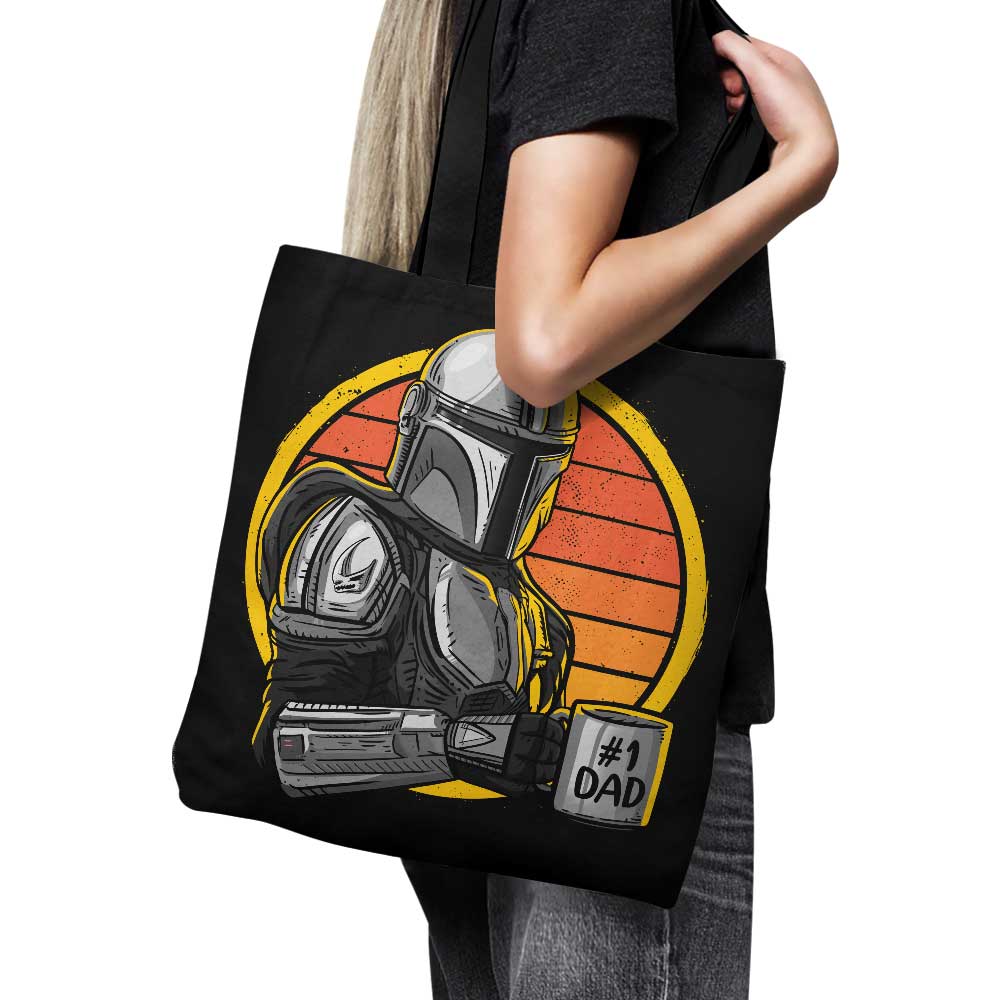 Galaxy's Finest Dad Tote Bag - Ideal for Carrying
