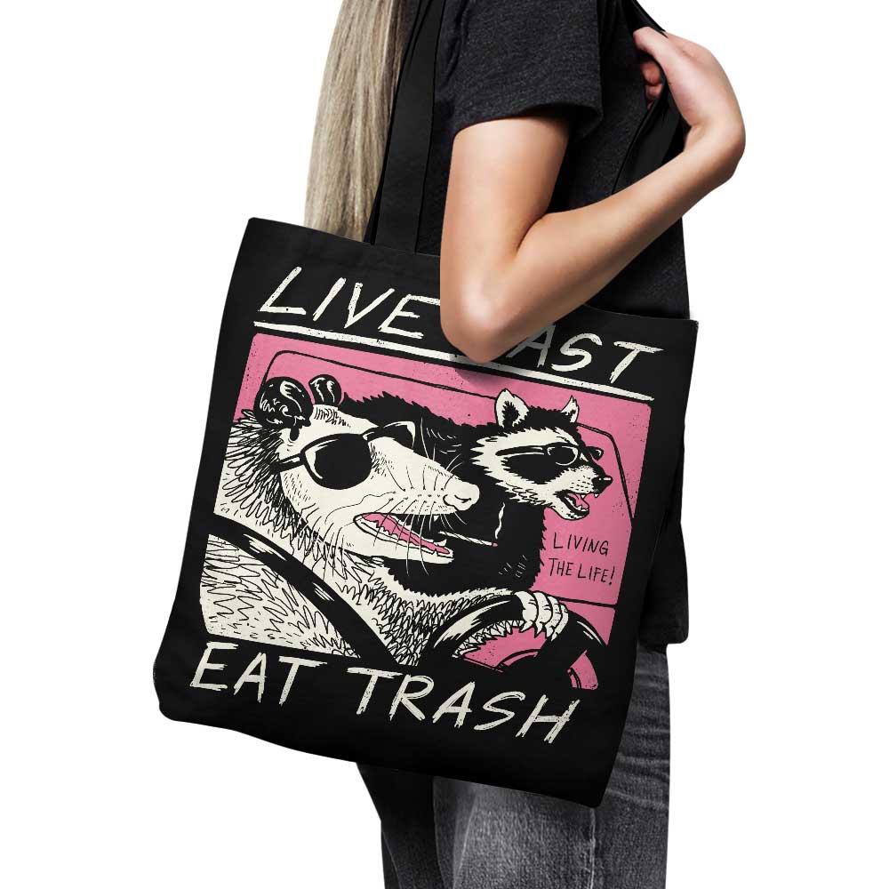 XENOS 'Live Fast, Eat Trash' Stylish Tote Bag for Everyday Use