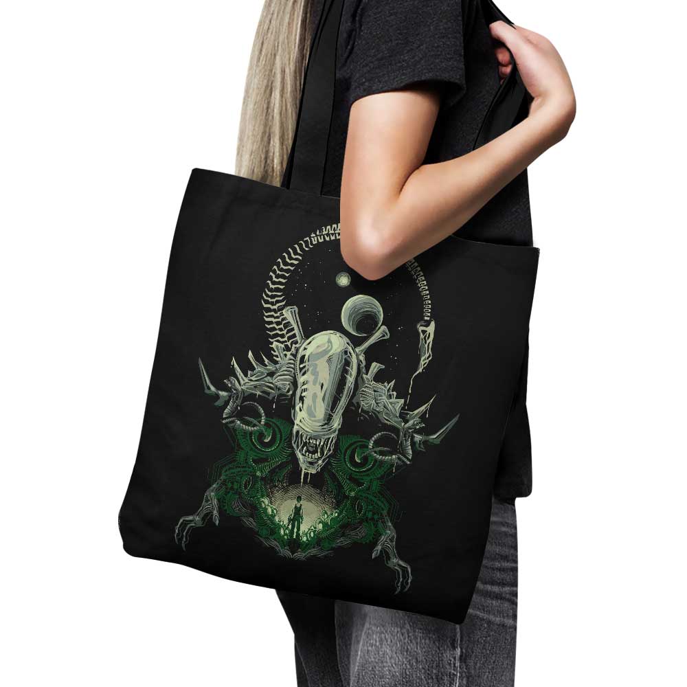Alien Nightmare Design Tote Bag - High - Quality Hand - Sewn Carryall