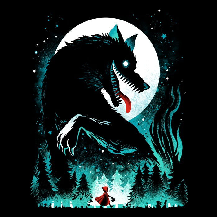 Charming Fairy Tale Wolf Design Tote Bag