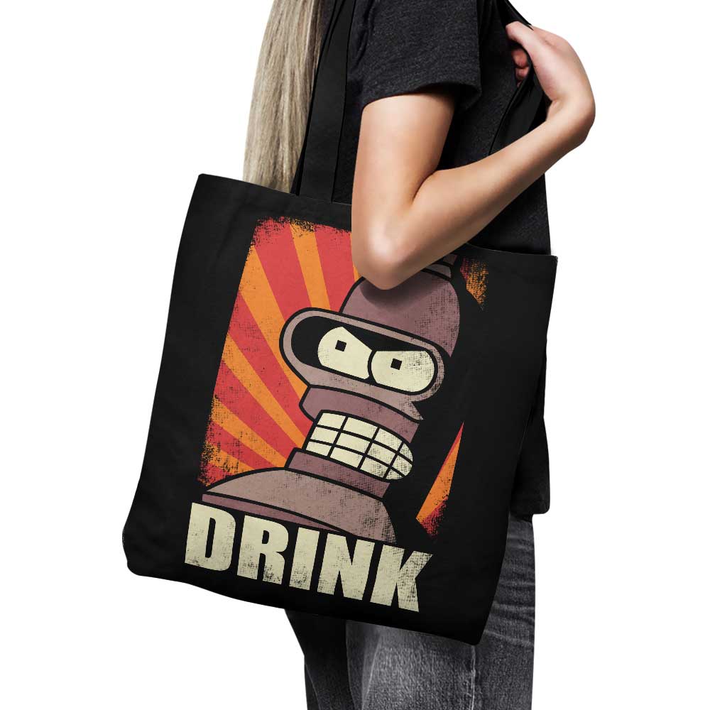 Firebeard's 'Drink!' Design Premium Polyester Tote Bag
