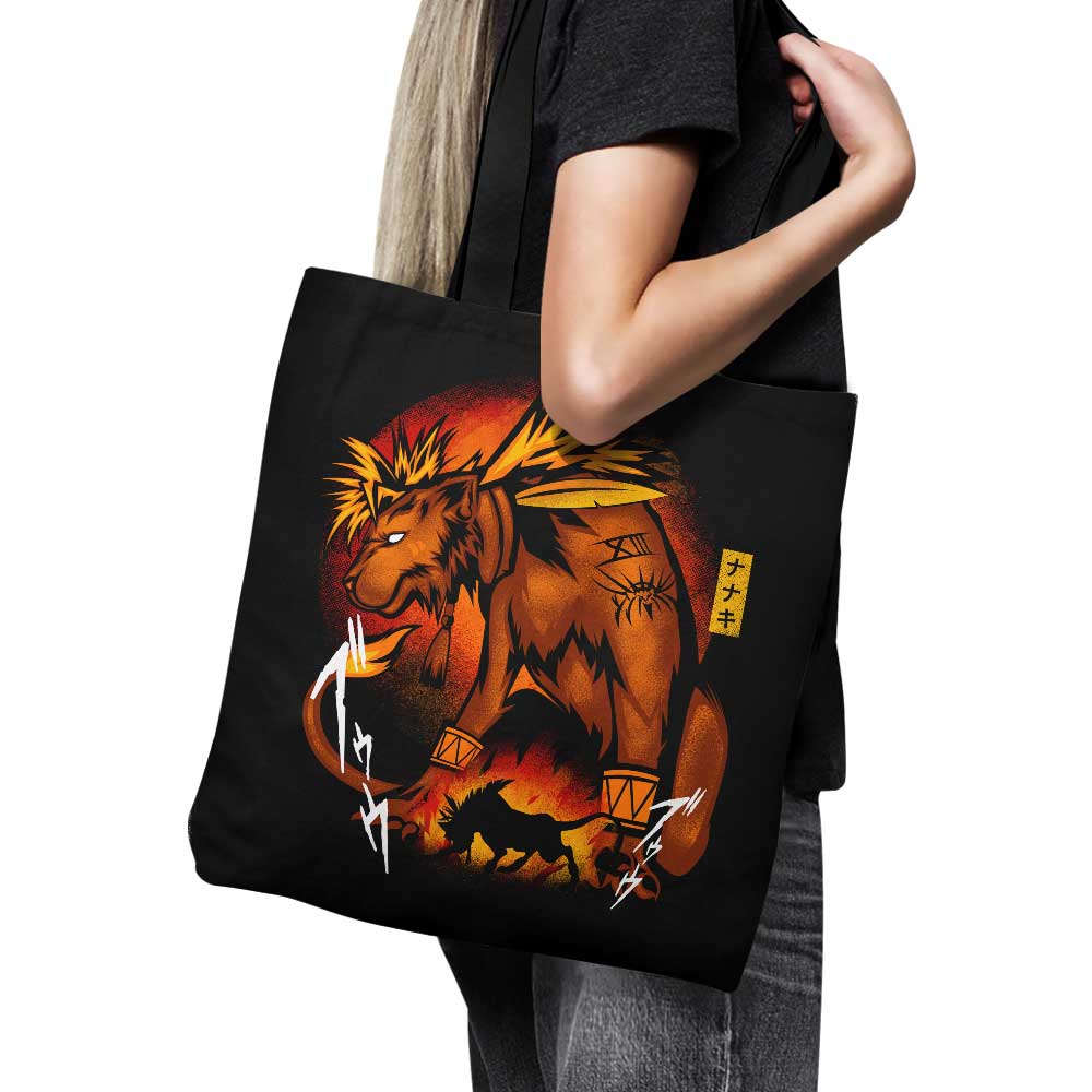 Stunning Fire Red Fur Pattern Tote Bag for Fashion Lovers
