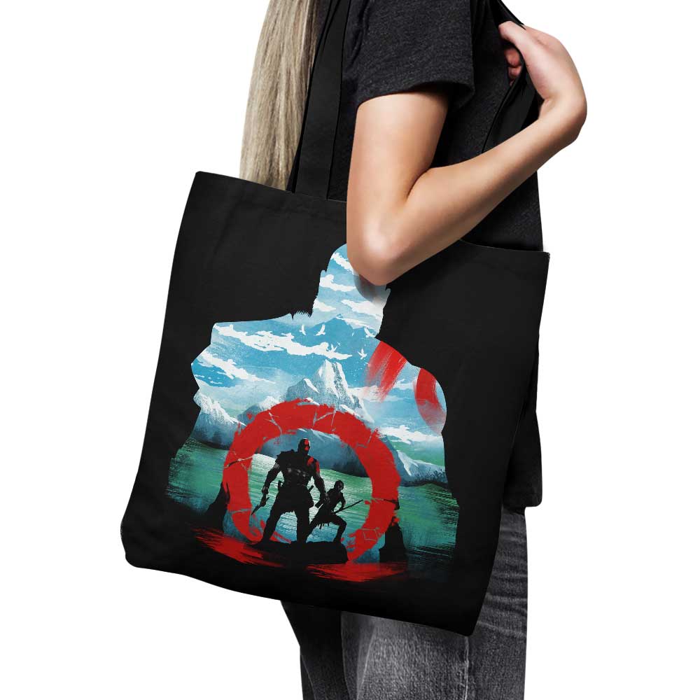 High - Quality 'Silhouette of a God' Polyester Poplin Tote Bag