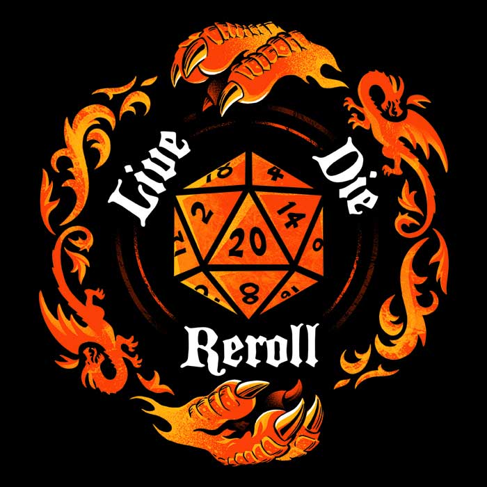 Live Die Reroll High - Quality Polyester Poplin Tote Bag